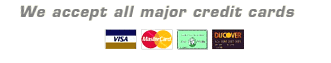 PayPal, Visa, MC, Discover, Amex